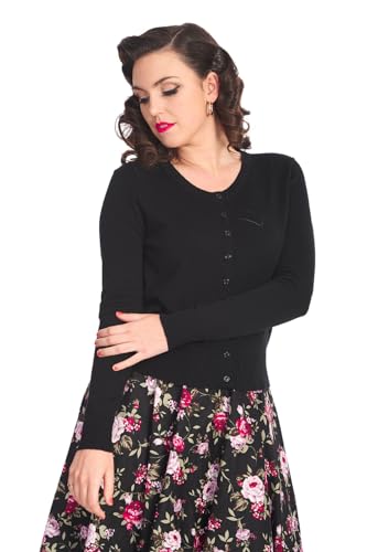 Banned Retro Strickjacke Winter Storm Vintage Cardigan Schwarz, Größe:S von Banned Retro