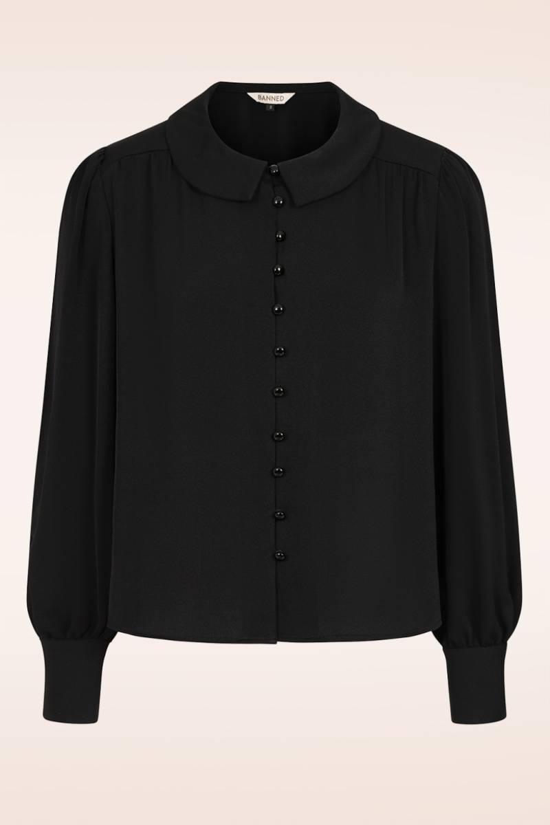Bethany Bluse in Schwarz Bethany Bluse in Schwarz von Banned Retro