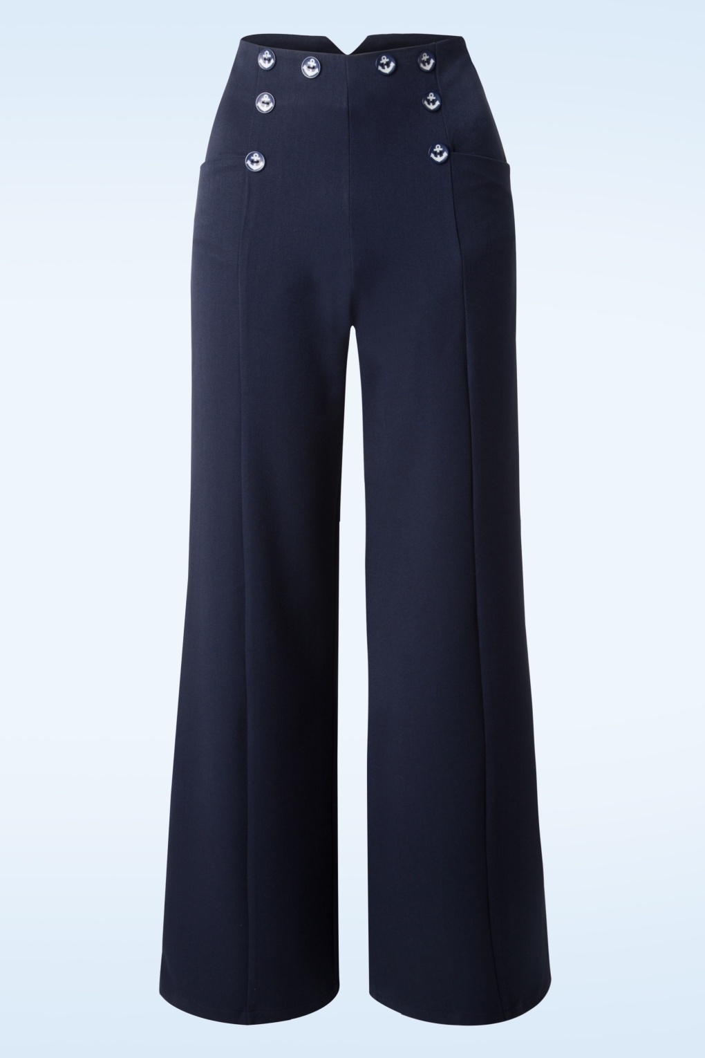 Bleiben Sie eine Weile Hose in Navy von Banned Retro