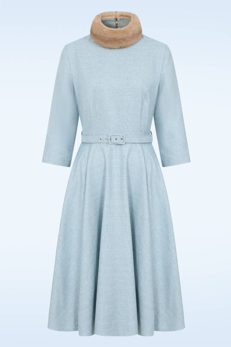 Icy Charm Swingkleid in Hellblau Icy Charm Swingkleid in Hellblau von Banned Retro