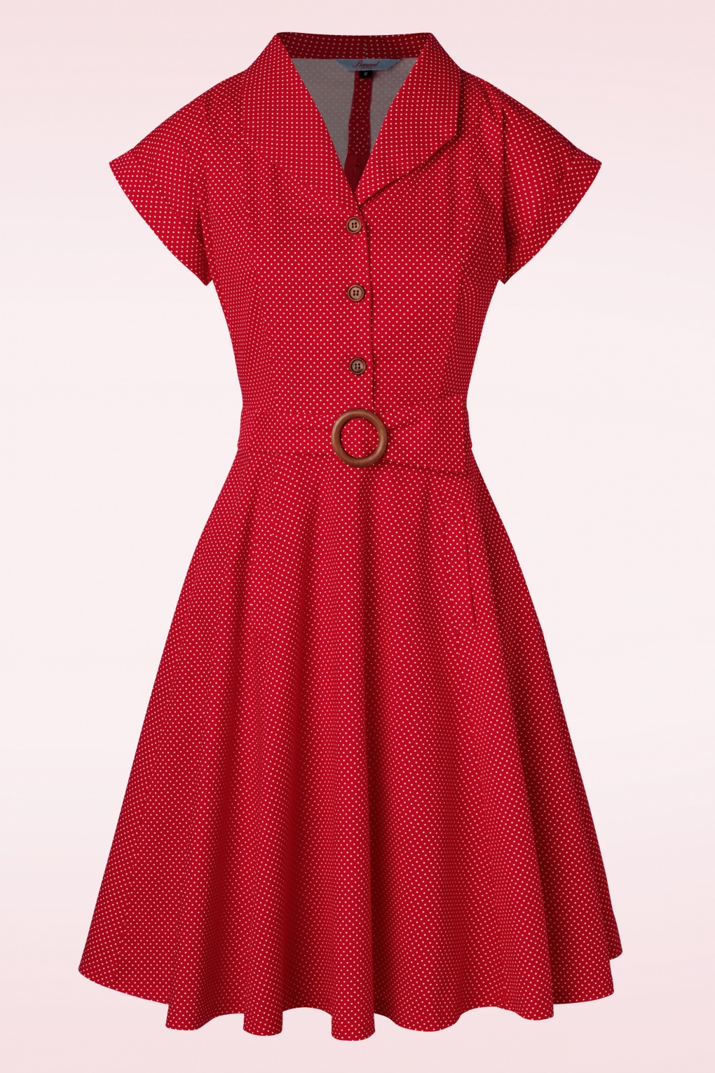 Polka Dot Tanz Kleid in Rot von Banned Retro