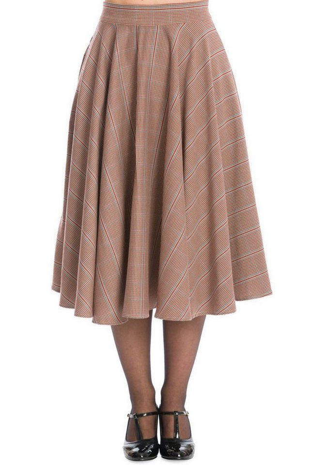 Banned A-Linien-Rock Charm Her Kariert Retro Vintage Swing Skirt von Banned