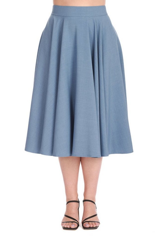 Banned A-Linien-Rock Sway Swing Blau Retro Vintage Skirt von Banned