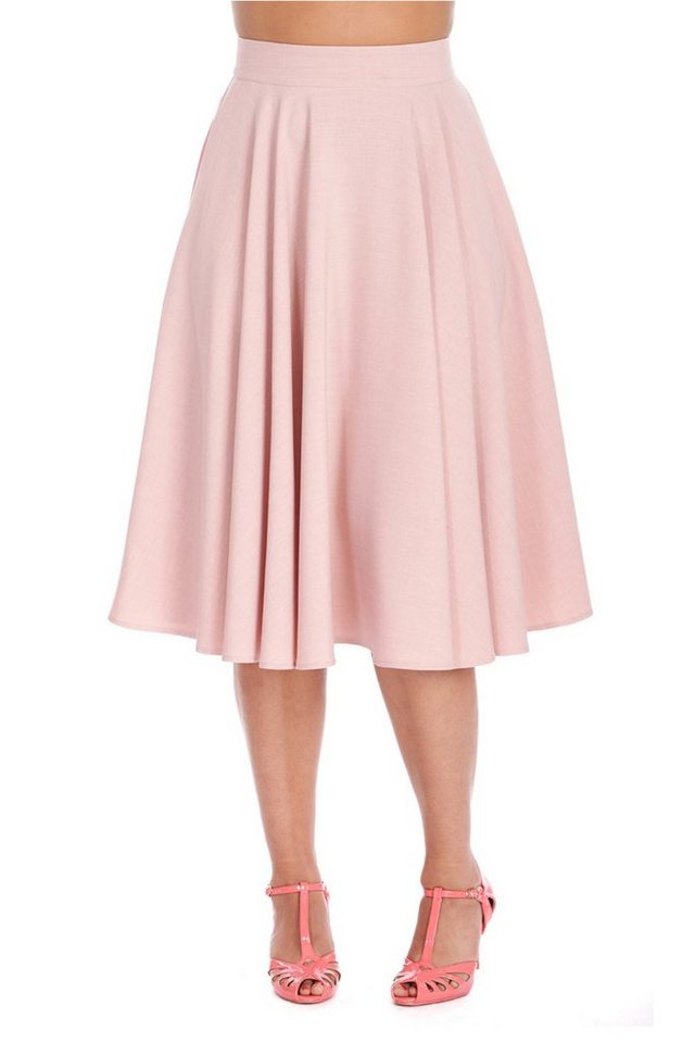 Banned A-Linien-Rock Sway Swing Rosa Retro Vintage Skirt von Banned