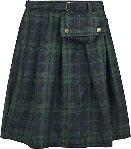 Banned Alternative Fear is Over Kilt Männer Mittellanger Rock grün 3XL-4XL von Banned