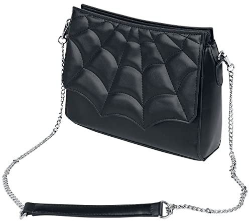 Banned Alternative Mabris Shoulder Bag Frauen Handtasche schwarz/silberfarben von Banned