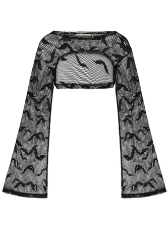 Banned Alternative Selena Top Frauen Langarmshirt schwarz L 100% Polyester Gothic von Banned