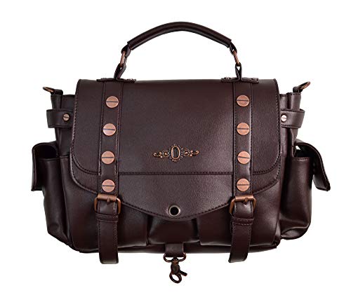 Banned Apparel Steampunk Damen Kupfer Leder Schultertasche von Banned