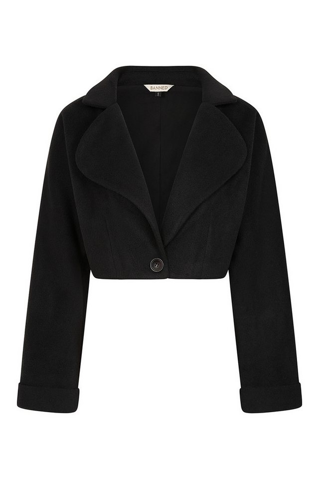 Banned Blouson Marylin Cropped Jacket Vintage Goth Retro Bauchfrei von Banned