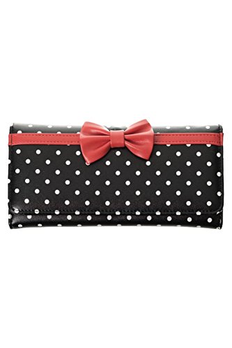 Banned Carla 50er Jahre Retro Polka Brieftasche - Schwarz Banned Carla 50er Jahre Retro Polka Brieftasche - Schwarz von Banned