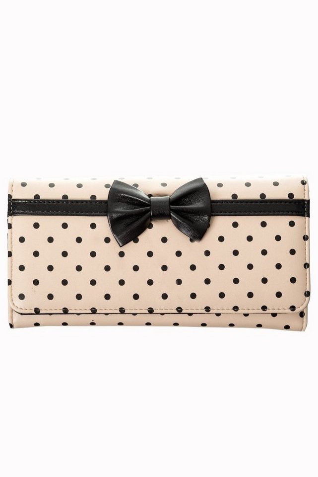 Banned Geldbörse Carla Beige, Vintage Polka Dots mit Schleife von Banned