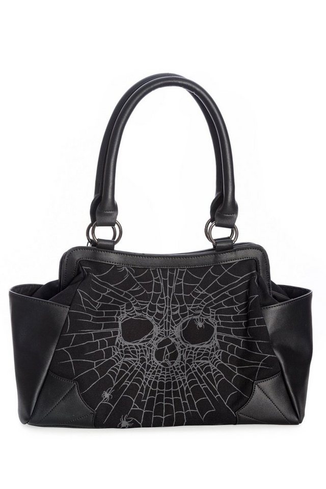 Banned Handtasche Illusionary Skull, Einschubfächer, Innenfächer, Skull Print von Banned