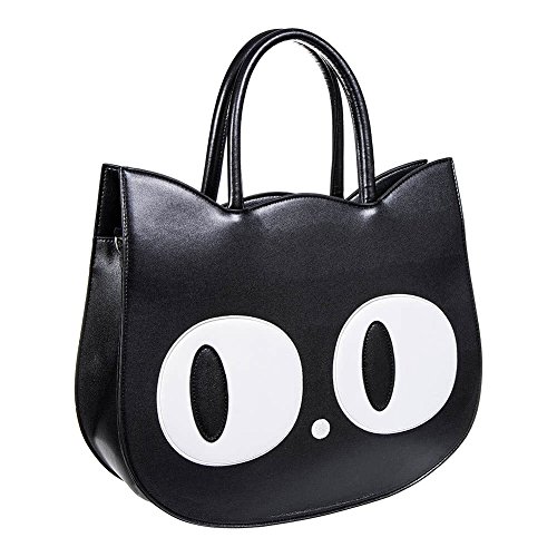 Banned Alternative Big Kitty Damen-Handtasche, Schwarz, Schwarz, one size, Gothic von Banned