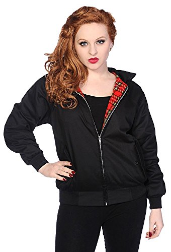 Banned Jacke -XS- Harrington Schwarz von Banned
