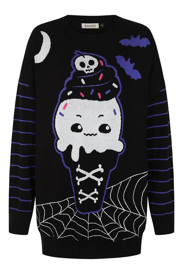 Banned Longpullover Yami Strickpullover Gothic Goth Kawaii Horror von Banned