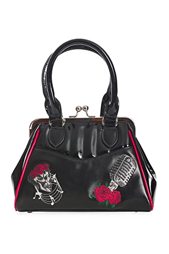 Banned Nashville Rockabilly Vintage Retro Handtasche, Schwarz, Einheitsgröße von Banned