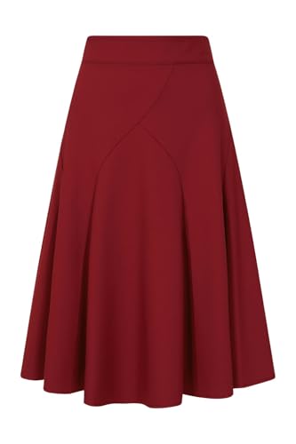 Banned Retro Bahnenrock Carol Classic Rot Vintage 50er 60er A-Linie, Größe:XL von Banned