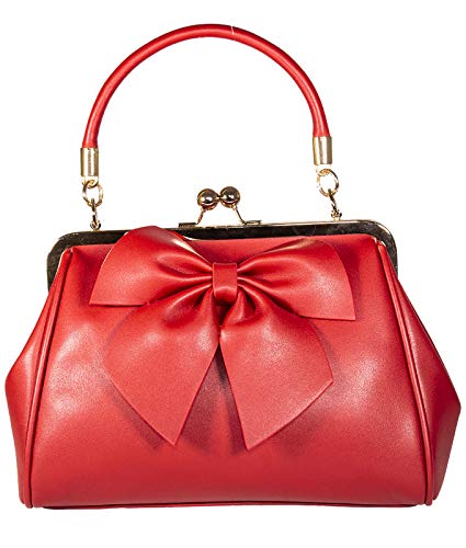 Banned Retro Damen Lockwood Schleife Handtasche - Rot, One Size von Banned