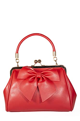 Banned Retro Damen Lockwood Schleife Handtasche - Rot, One Size von Banned