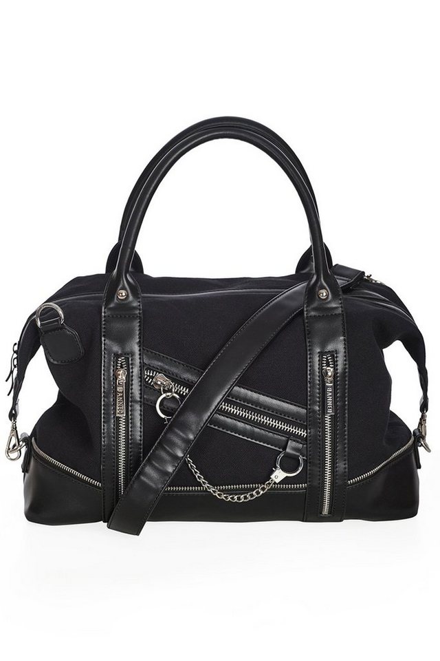 Banned Schultertasche Edwards Travel Bag, Gothic Handschellen Zips Weekender von Banned