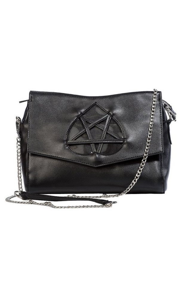 Banned Schultertasche Flash Of Twilight, Gothic Pentagramm Crossbody von Banned