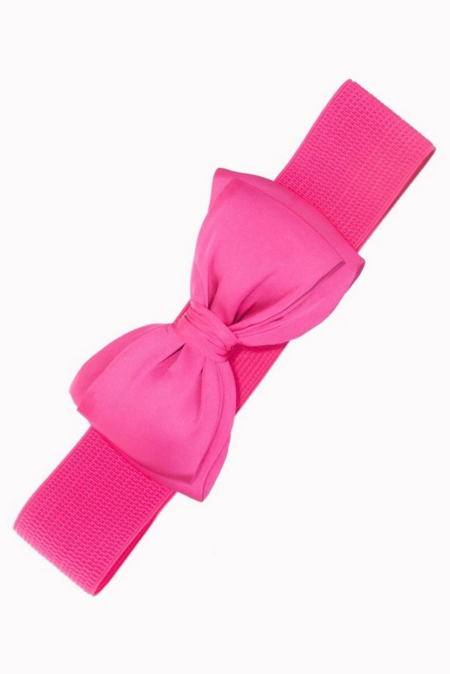 Banned Taillengürtel Bella Belt Pink Vintage Schleife Retro Stretchgürtel von Banned