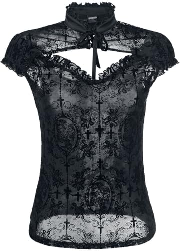 Banned Alternative Dark Lady Frauen T-Shirt schwarz XL 92% Polyamid, 8% Elasthan Gothic, Romantik von Banned