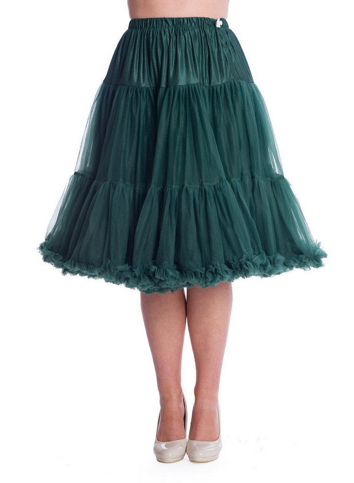 Banned Unterrock Lifeforms Dunkelgrün Bottle Green Rockabilly Swing Unterrock von Banned