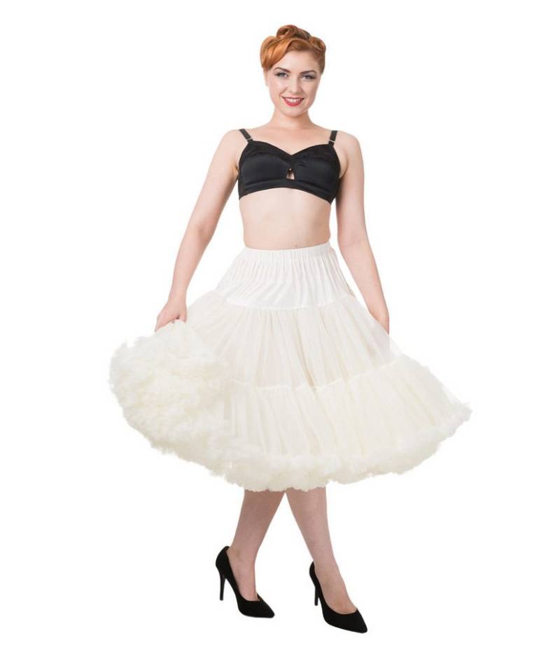 Banned Unterrock Lifeforms Elfenbein Ivory Rockabilly Swing Unterrock von Banned