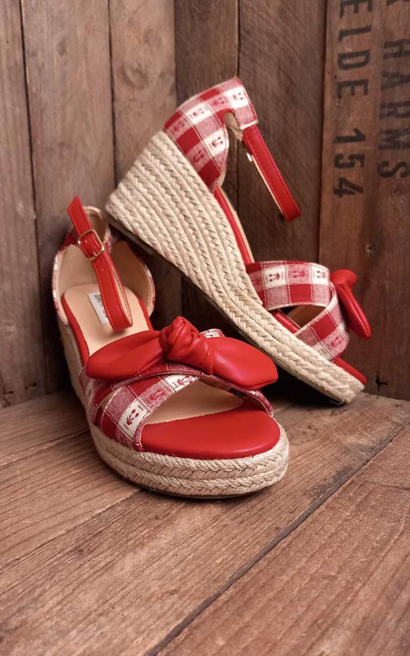 Banned Wedge Sandale Free Spirit, rot #36 von Banned