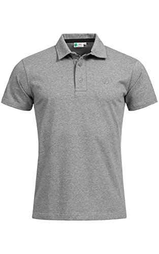 Banqert Herren Polo Shirt Grand Baie, Kurzarmhemd im sportiven Design mit Knopfleiste und Polokragen für Männer aus 100 % Baumwolle für Büro und Sport, in Dunkel-Grau S von Banqert
