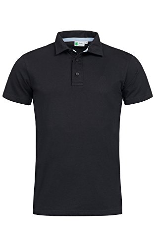 Banqert Herren Polo Shirt Grand Baie, Kurzarmhemd im sportiven Design mit Knopfleiste und Polokragen für Männer aus 100 % Baumwolle für Büro und Sport, in Schwarz Black M von Banqert