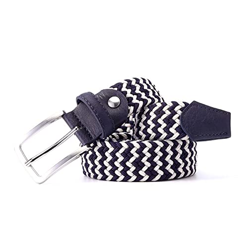 Bantopgong Geflochtener elastischer Gürtel mit Lederüberzug für Herren Geflochtener elastischer Stretchgürtel mit 3,5cm Breite, 105cm von Bantopgong