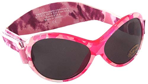Banz Retro Sonnenbrille für Kleinkinder und Kinder von 2 bis 5 Jahren - Mädchen und Jungen UV400 Schutz - Camouflage Pink von Banz