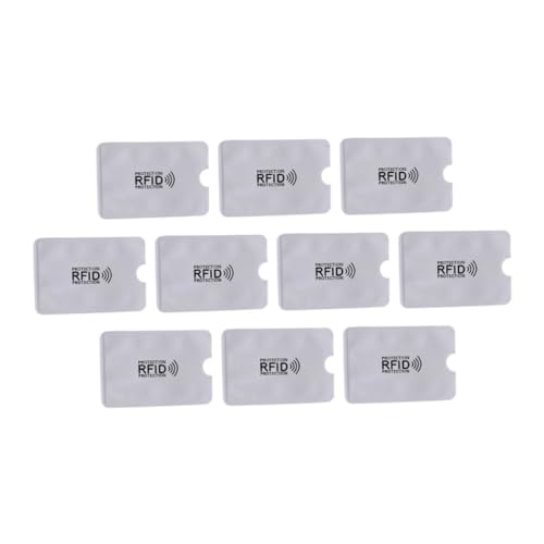 Banziaju Kreditkartenschutz RFID Blockierhülsen Anti -Diebstahl wasserdichte ID -Kartenhalter Kunststoff Kreditkartenbeutel 10pcs, ID -Kartenhalter von Banziaju