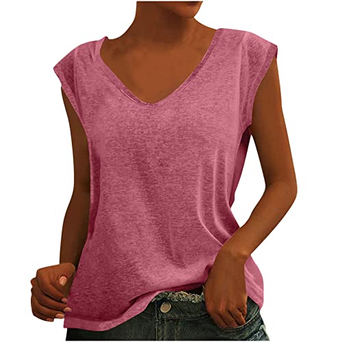 Top Damen Sommer Bluse Damen Elegant Bluse Damen Kurzarm ärmellose T-Shirt Tops Shirt Oberteile Frauen Kleidung Sommer Shirts Top Damen Elegant Damen Tops Damen Top Elegant Blusen Damen Sommer von Baodan