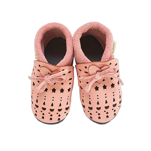 Baobaby Dot's Soft Sole Baby Shoes - Baby Boy Shoes - Baby Girl Shoes - IVN Certified Natural Leather Newborn Pre-Walkers Toddler Shoes for Walking, Crawling - Non-Slip Soles Barefoot Slippers von Baobaby