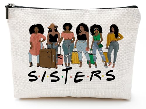 African American Makeup Bag for Purse Canvas Afro Black Women Cosmetic Bags Inspirational Gift Small Funny Cosmetics Pouch Travel Cases for Toiletries Accessories Organizer, 71240 von Baobeily