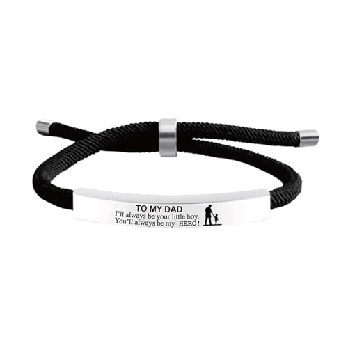 Baoblaze „To My Dad“-Armband, geflochtenes Armband, Armband, Vatertagsgeschenke, Sommer, Hochzeit, Jahrestag, Erntedankfest, Valentinstag von Baoblaze