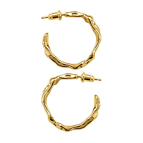 Baoblaze 2X Ohrringe Unregelmäßig Schöner Schlichter Einzigartiger Damenschmuck, Gold S von Baoblaze