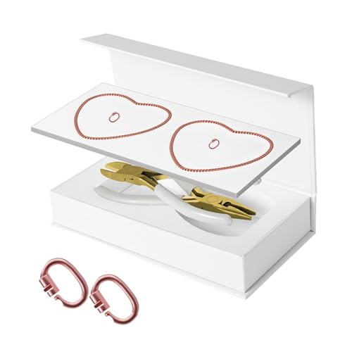Baoblaze 2pcs Permanent Armbänder für Erwachsene passen Paare Armbänder DIY Bracelet Making Kit für Geburtstagsdatumaktivität, 1 Paar Roségold von Baoblaze