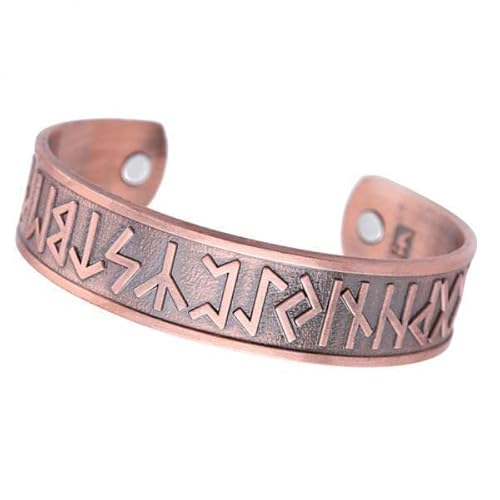 Baoblaze 2X Viking Runes Großes Elastisches Armband Armreif Armband Schmuck Rose Kupfer von Baoblaze