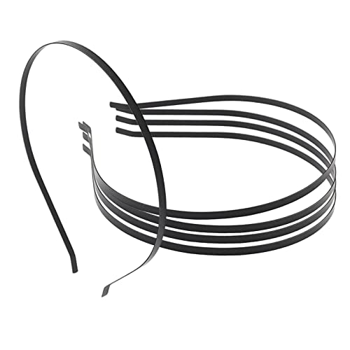Baoblaze Baoblaze 5 Stück 5 Mm Metall Stirnbänder Basis, Edelstahl Blanko Stirnband, Einfarbige Glatte Metallbasis, Haarbänder Verschlüsse, DIY Harrschmuck für Damen, Mädchen, Schwarz von Baoblaze