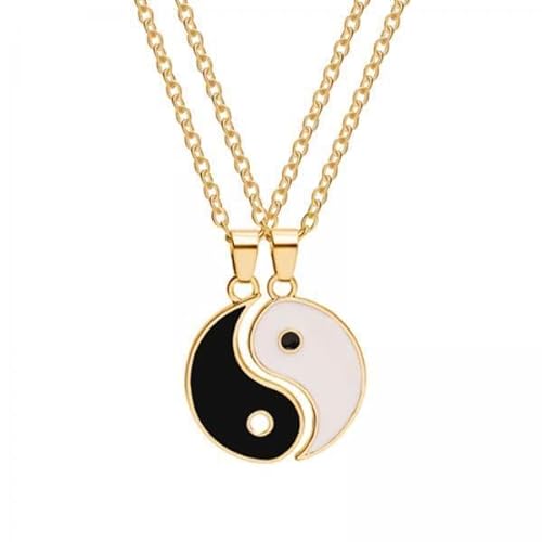 Baoblaze 5X Freundschaftsarmbänder Beziehungsarmbänder Feng Shui Halskette Kette Paare Armbänder Yin Yang Armbänder für Freunde Männer Frauen von Baoblaze