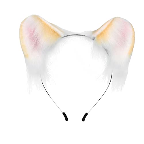 Baoblaze Anime Cosplay Tier Wolf Kopfbedeckung, Halloween Stirnband, Kopfbedeckung Kostümzubehör, GELB von Baoblaze