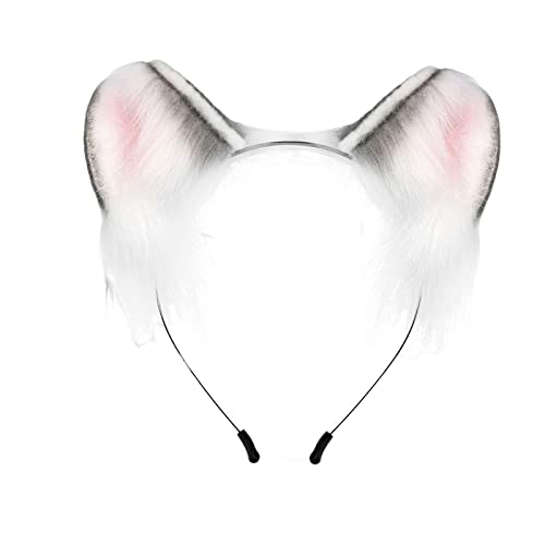 Baoblaze Anime Cosplay Tier Wolf Kopfbedeckung, Halloween Stirnband, Kopfbedeckung Kostümzubehör, GRAU von Baoblaze