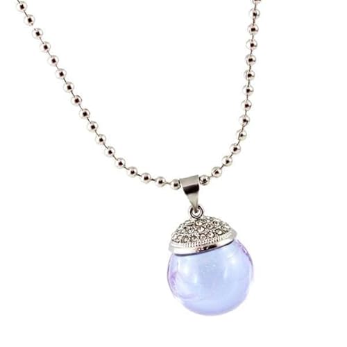 Baoblaze Aromatherapie ätherische Öl Flasche Halskette Damen Anhänger Geschenk, Helles Lila von Baoblaze