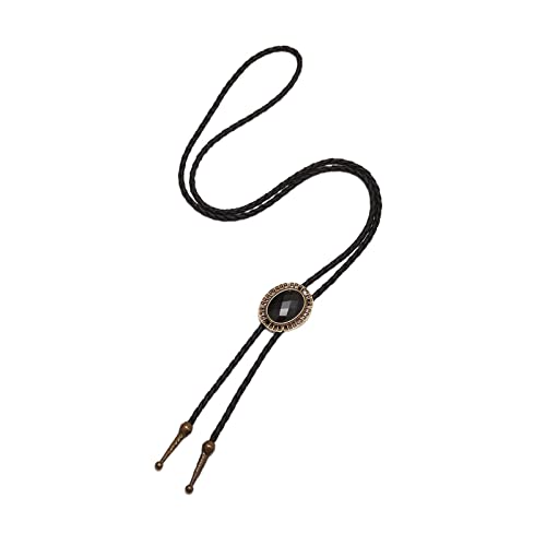 Baoblaze Bolo Tie Krawatte, Mode American Western Cowboy Oval Retro Kostüm Zubehör Pullover Kette Halskette für Urlaub, Geburtstagsgeschenk, Party, Herren, Bronze von Baoblaze