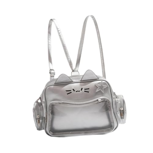 Baoblaze Cat Ita Bag Pins Geldbörse Tragbare Umhängetasche für Anime Figur Halloween Geschenke, Silber von Baoblaze