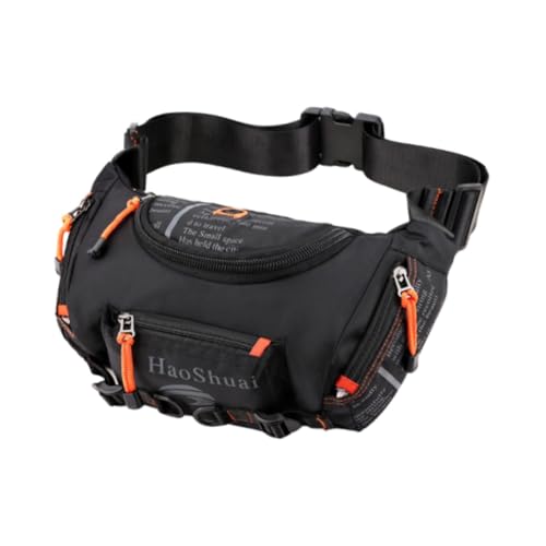 Baoblaze Crossbody Hüfttasche Geldbörse Herren Damen Reise Hüfttasche für Reisen Wandern Angeln, Schwarz von Baoblaze
